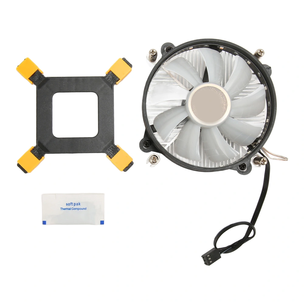 CPU Cooler Heatsink High Speed Silent 3 Wire Aluminum Desktop Computer Air Cooling Fan Down Pressure Type