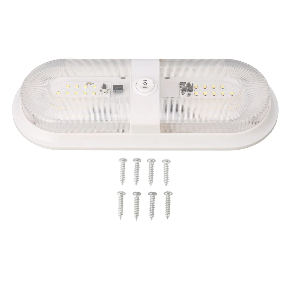 Double Dome Light Fixture 560LM RV LED Ceiling Dome Light with Switch for Trailer Camper 10 to 24V