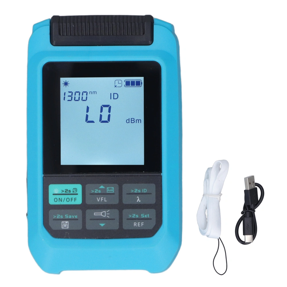 Optical Fiber Power Meter Rechargeable ‑70~+3dBm 4 in 1 Universal Interface Flashlight Function for Testing