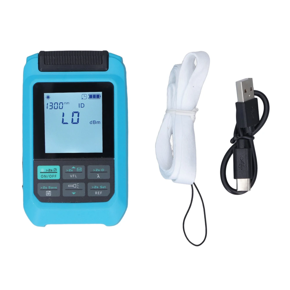 Optical Power Meter Handheld Multifunctional 4 in 1 High Accuracy Rechargeable Fiber Network Cable Tester ‑50~+26dBm