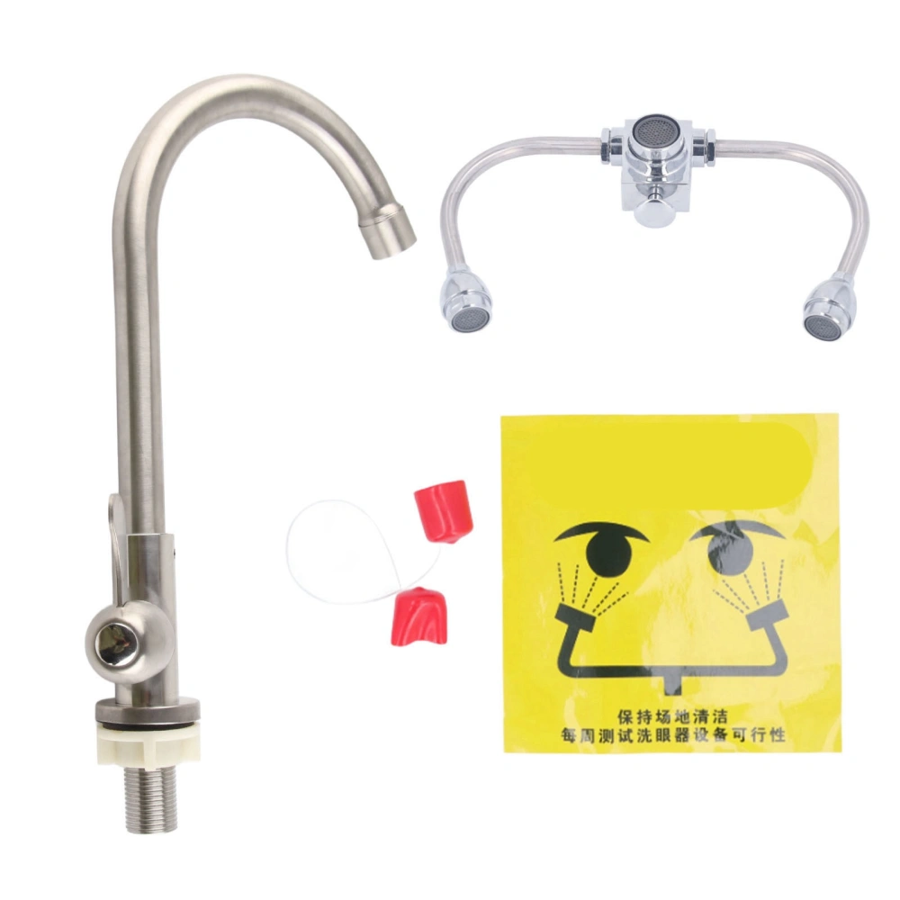 Faucet Mounted Eyewash Station Dual Use Emergency Eye Flush Kit with Filter for Laboratory Industry Home G1/2