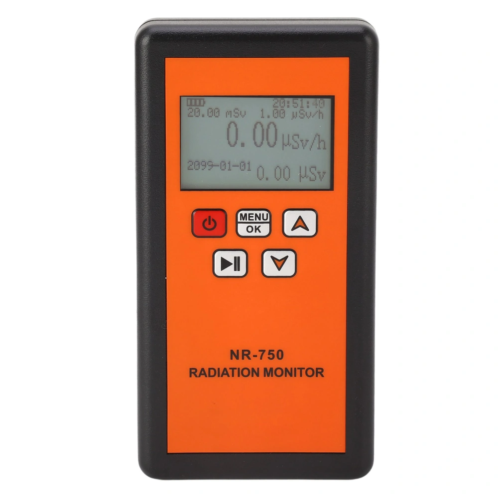 Nuclear Radiation Detector Monitor High Accuracy LCD Display Portable Handheld Rechargeable Geiger Counter with Alarm