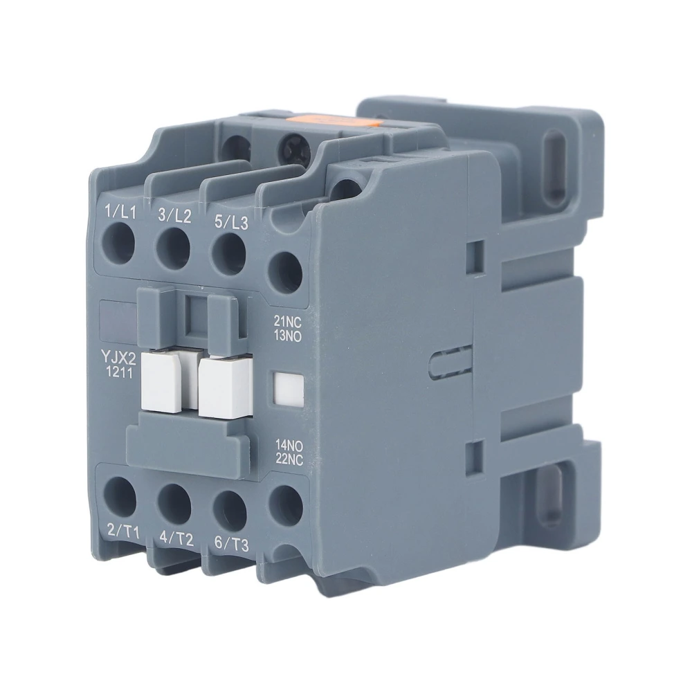 3 Phase AC Contactor 1 NO 1 NC Silver Contact Low Voltage Electric Contactor 35mm Rail Mount 12A 220V