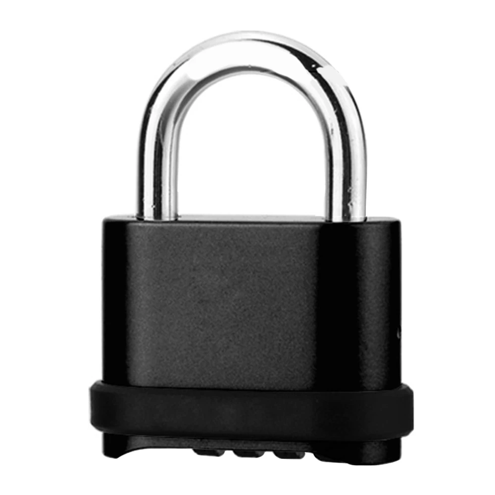 Combination Padlock Black Anti Theft 4 Digit Mechanical Password Lock for Garden Warehouse Garage F506 Short Style