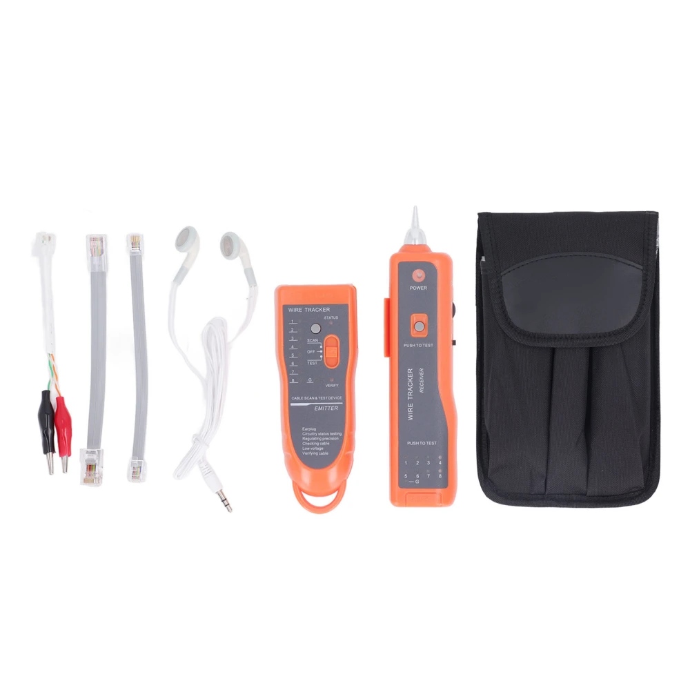 Cable Locator Multi Purpose Communication Network Tester Detector Wire Tracer Kit