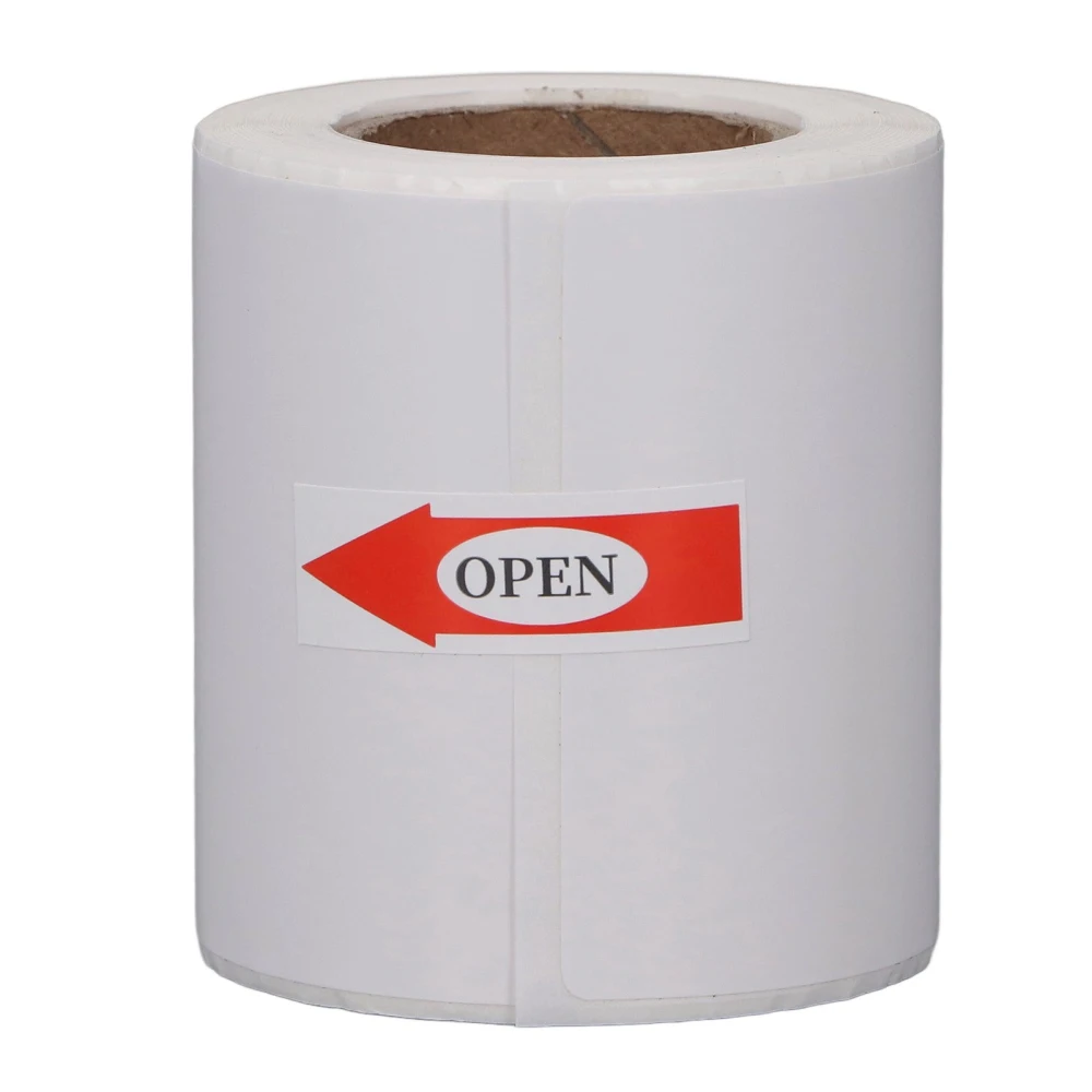 Thermal Paper Roll Waterproof White Easy Writing Inkless Print Paper with Back Adhesive 50x80mm 100 Sheet