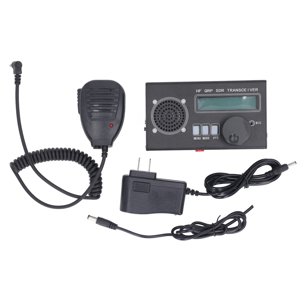 8 Band Short Wave Wireless Transceiver Aluminum Alloy Multifunctional Portable SSB CW QRP Transceiver Kit 100‑240V US Plug