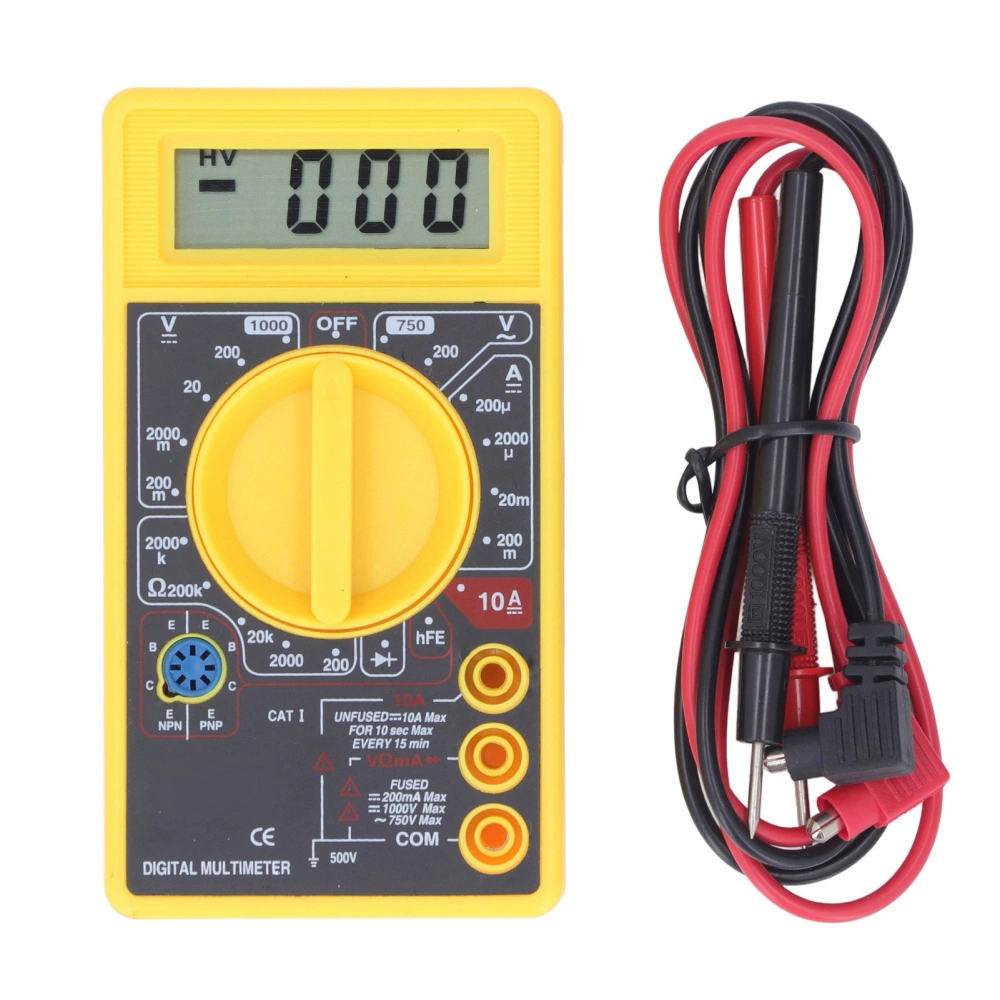 Digital Multimeter High Accuracy Anti Dry Burning Multifunctional Portable Voltage Current Meter for Household School