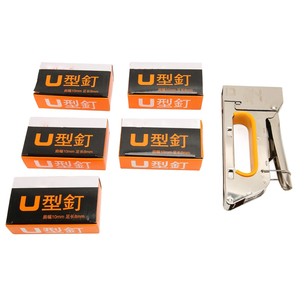 Manual Staple Gun Adjustable High Efficiency Manual Stapler Nailer with 5 Box Staple for Advertising Painting