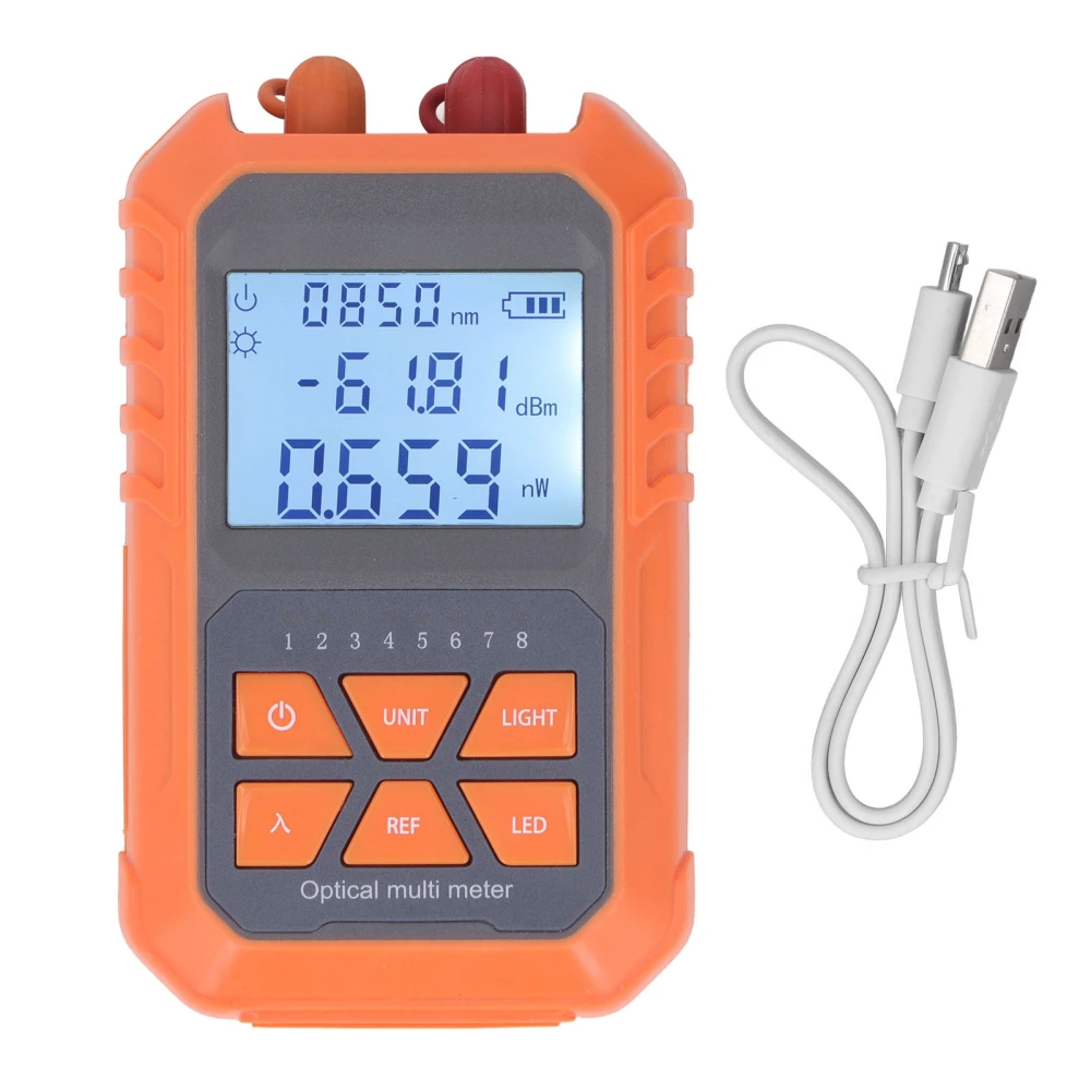 Optical Fiber Power Meter Rechargeable ‑50~+26dbm 2 in 1 5KM Visual Fault Locator VFL for Testing