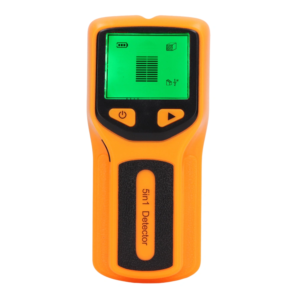 Handheld Wall Scanner 5 in 1 Stud Finder HD LCD Display Wall Detector for Metal Wood Wire Detection Orange