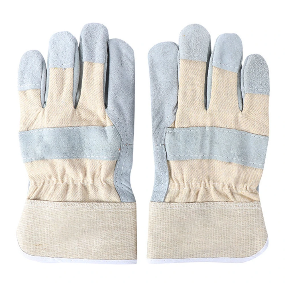 Welder Gloves Non Slip Heat Resistant Fireproof Abrasion Resistant Cowhide Welder Gloves for Welding Hardware Processing