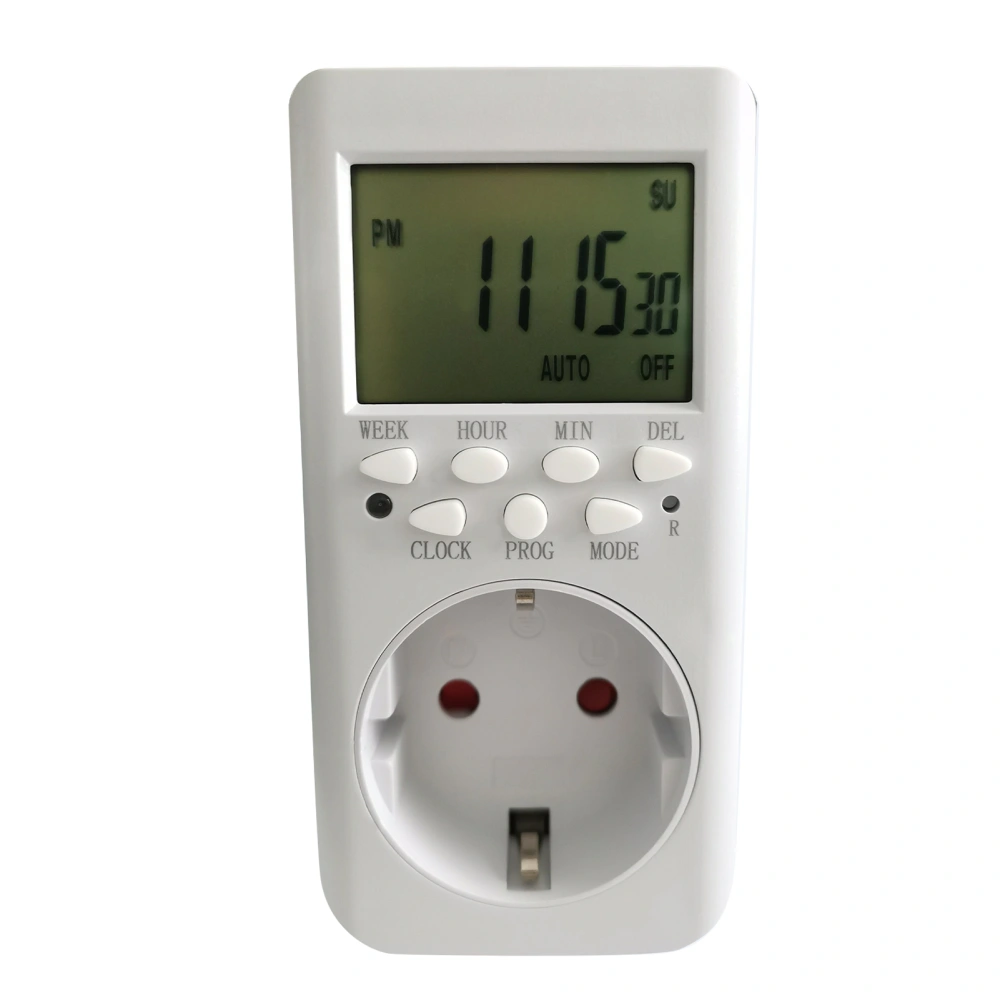 Timer Outlet Electric 24 Hour Indoor Plug in Outlet Timer Programmable Light Timer Switch EU Plug 230V