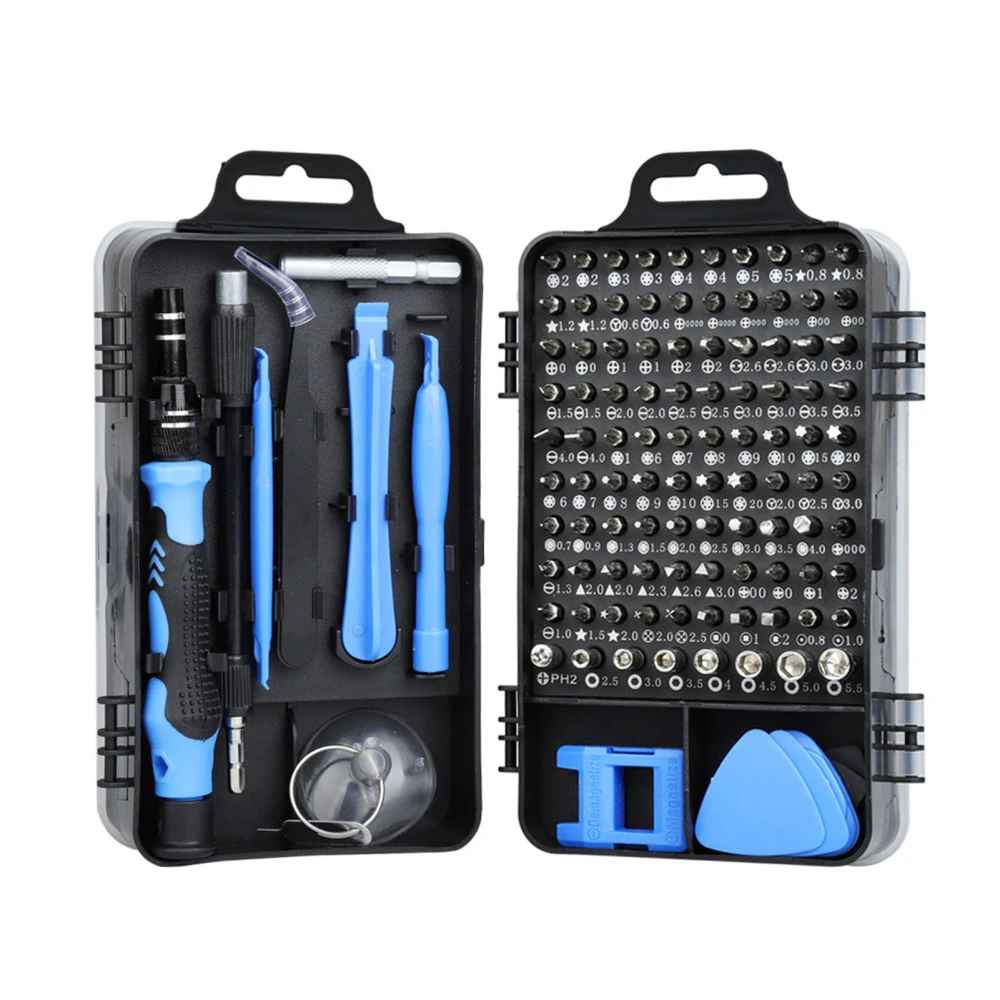 Carbon Steel Screwdriver Set Multipurpose Electronic Disassembly and Repair Tools for Watch Mobile Phone Blue