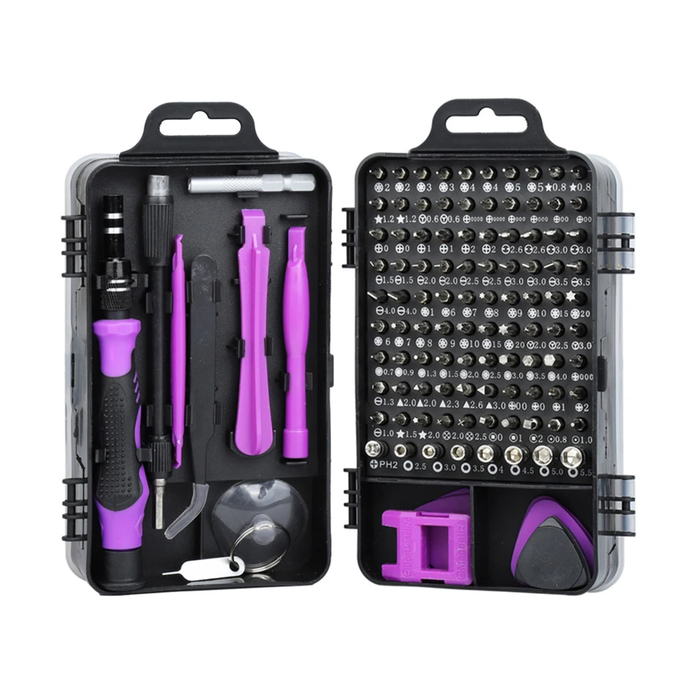 Carbon Steel Screwdriver Set Multipurpose Electronic Disassembly and Repair Tools for Watch Mobile Phone Purple