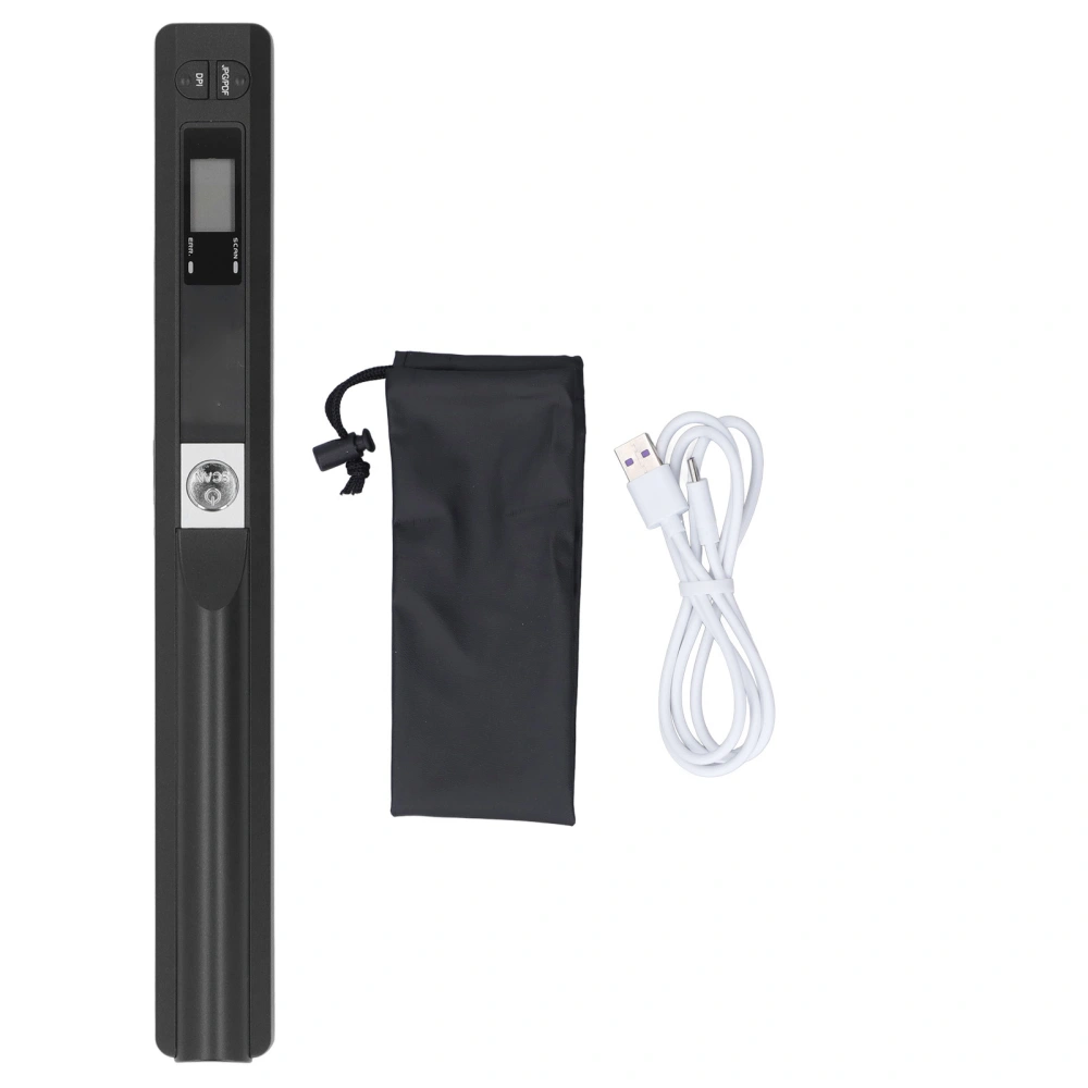 Portable Scanner for Photo A4 Document Picture Receipts Books JPG PDF Format 900DPI Handheld Business Scanning Equipment Black