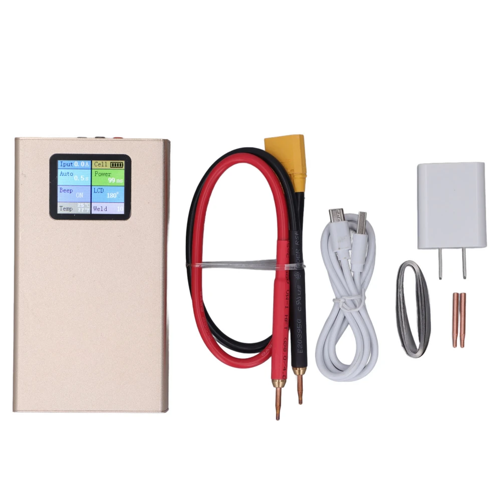 Mini Spot Welding Machine 1.8 Inch Color LCD Screen Automatic Battery Pack Spot Welder 100‑240V US Plug