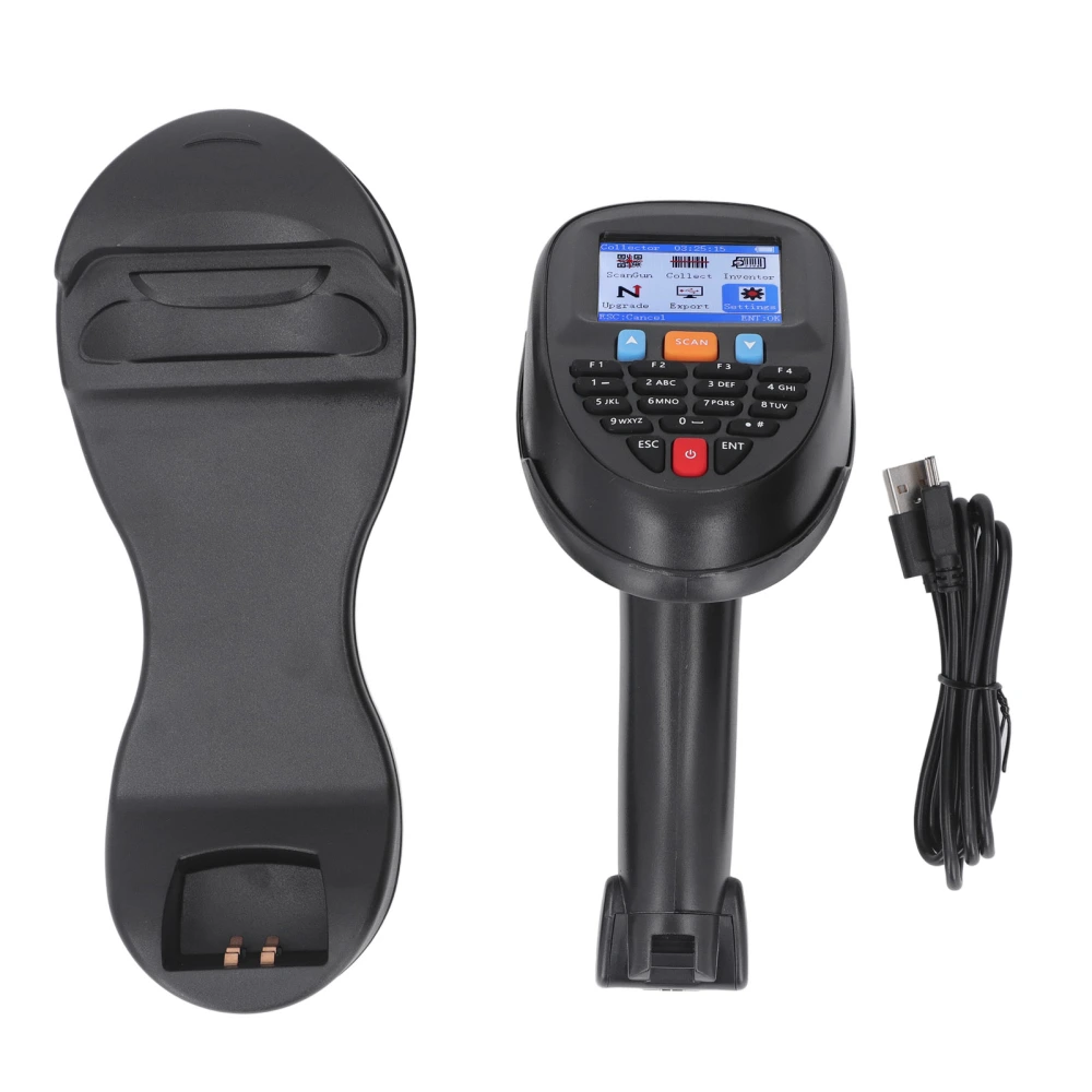 Wireless Barcode Scanner 2.4GHZ Scan Recognition USB Handheld 1D Bar Code Reader with Charging Base Data Collector