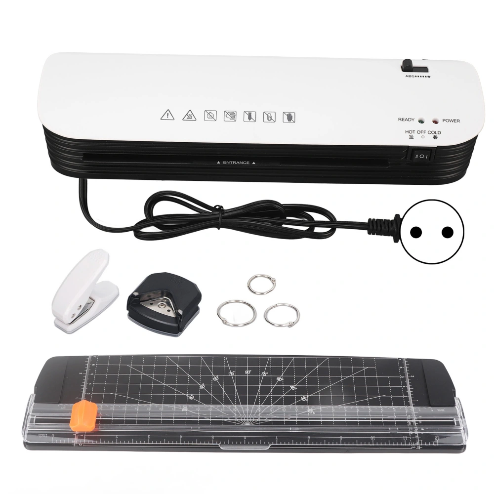 Laminator Machine 9in A4 Thermal Hot Cold Laminating Machine with Cutter for Home School Office EU Plug 220‑240V