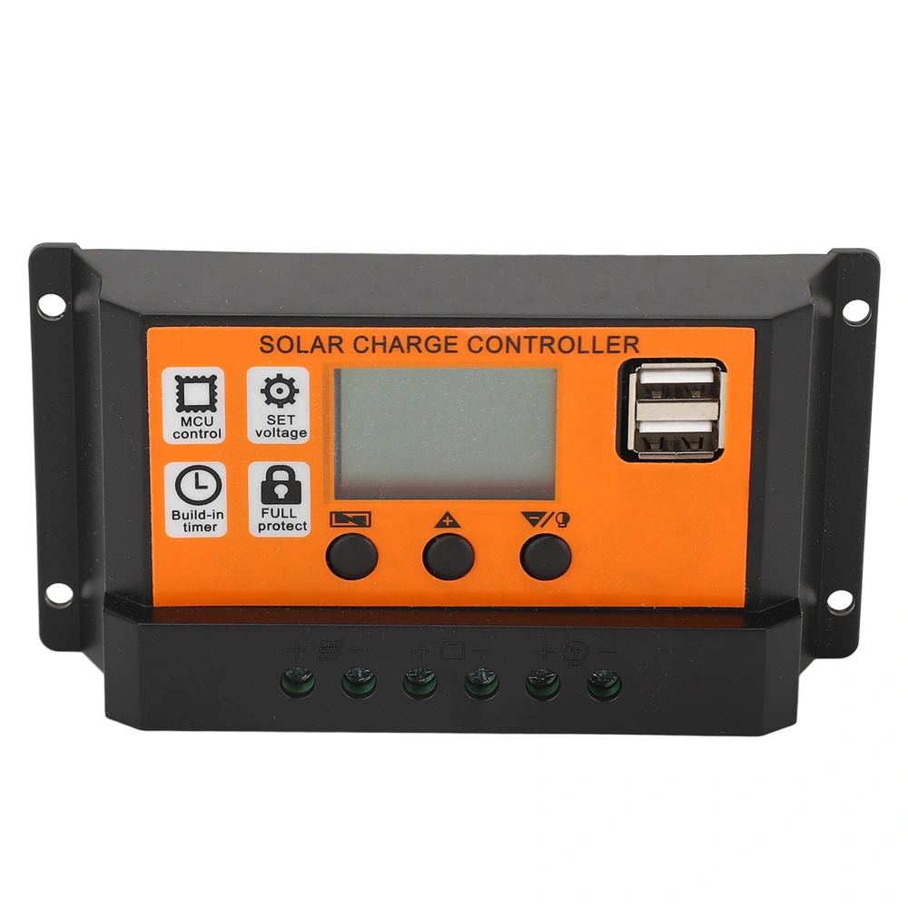 Solar Charge Controller LCD Display 3 Stage Management Solar Panel Charge Regulator for Acid Lithium Batteries 12V 24V 20A