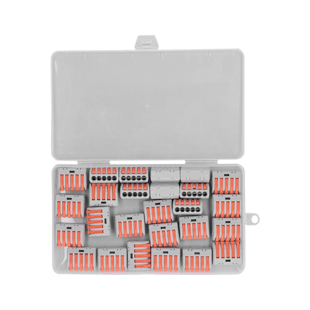 26PCS Quick Wire Cable Connector Press Fit Electrical Wire Connector with Storage Box