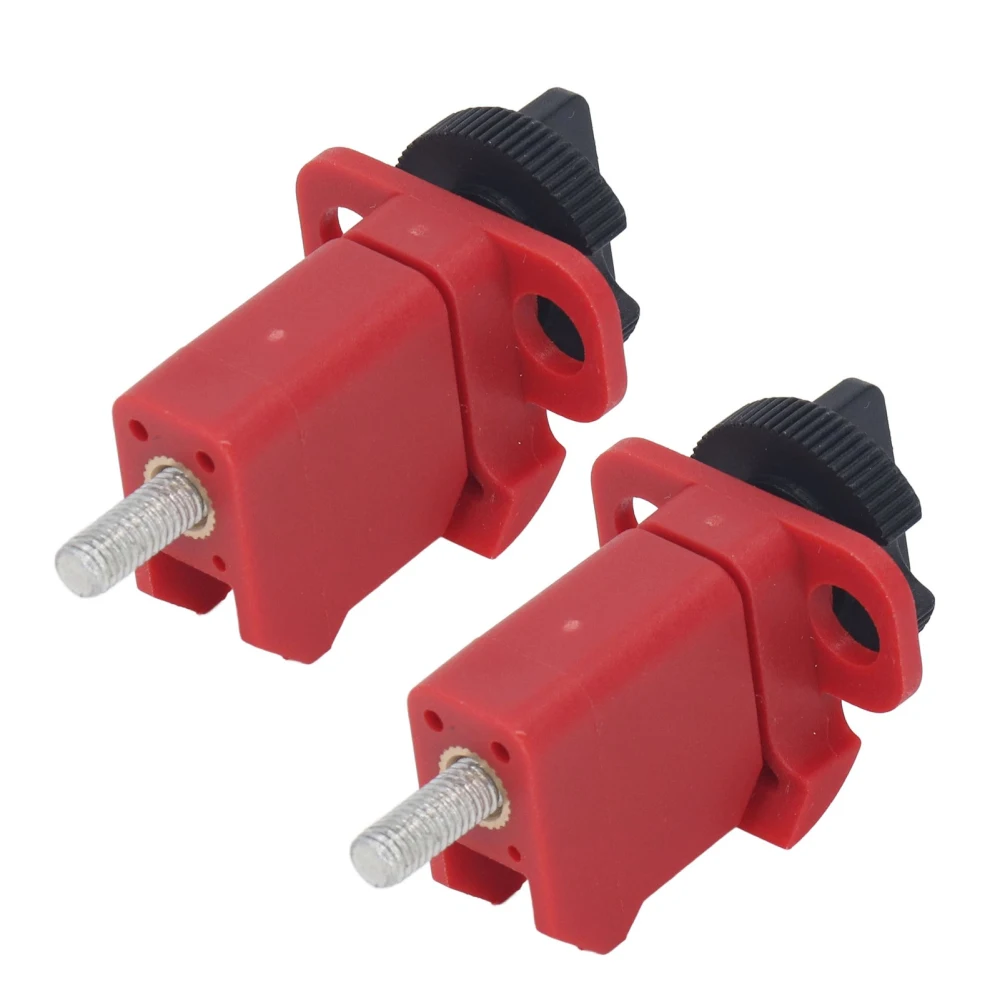 2Pcs Circuit Breaker Lockout Device Set ABS Mini High Temperature Resistant Compact Breaker Lock for Electrical Locking