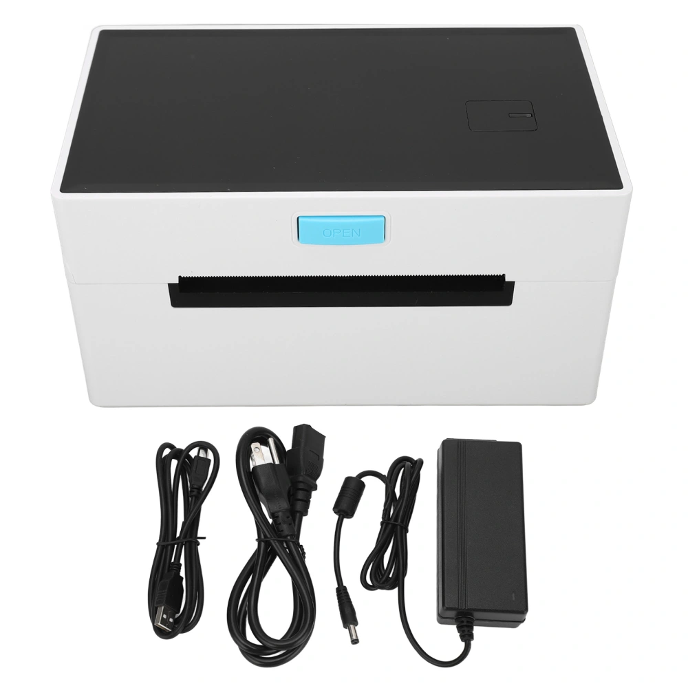 Bluetooth Thermal Printer 110mm Printing Width 203DPI Label Printer 110‑240V for Home Warehouse