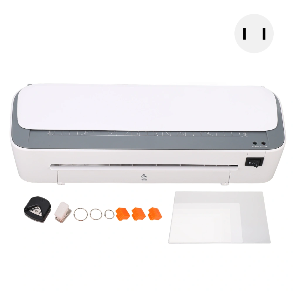 Laminator Machine A4 Desktop Hot Cold Laminating Thermal with Paper Cutter Corner Rounder for Office School Business US Plug 110‑120V 300W