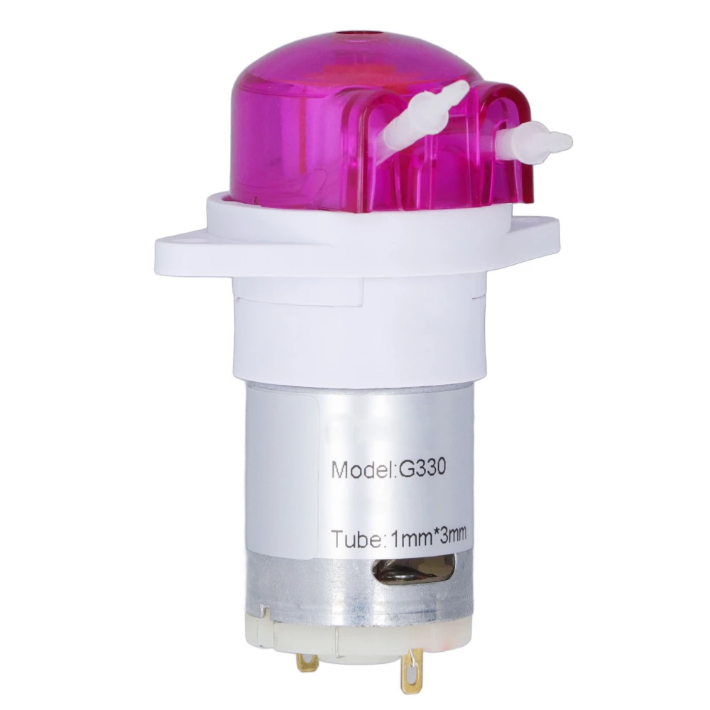 Peristaltic Pump 5000RPM 12ML Per Minute 1mm ID 3mm OD Tubing Excellent Sealing Micro Liquid Dosing Pump DC24V 130A