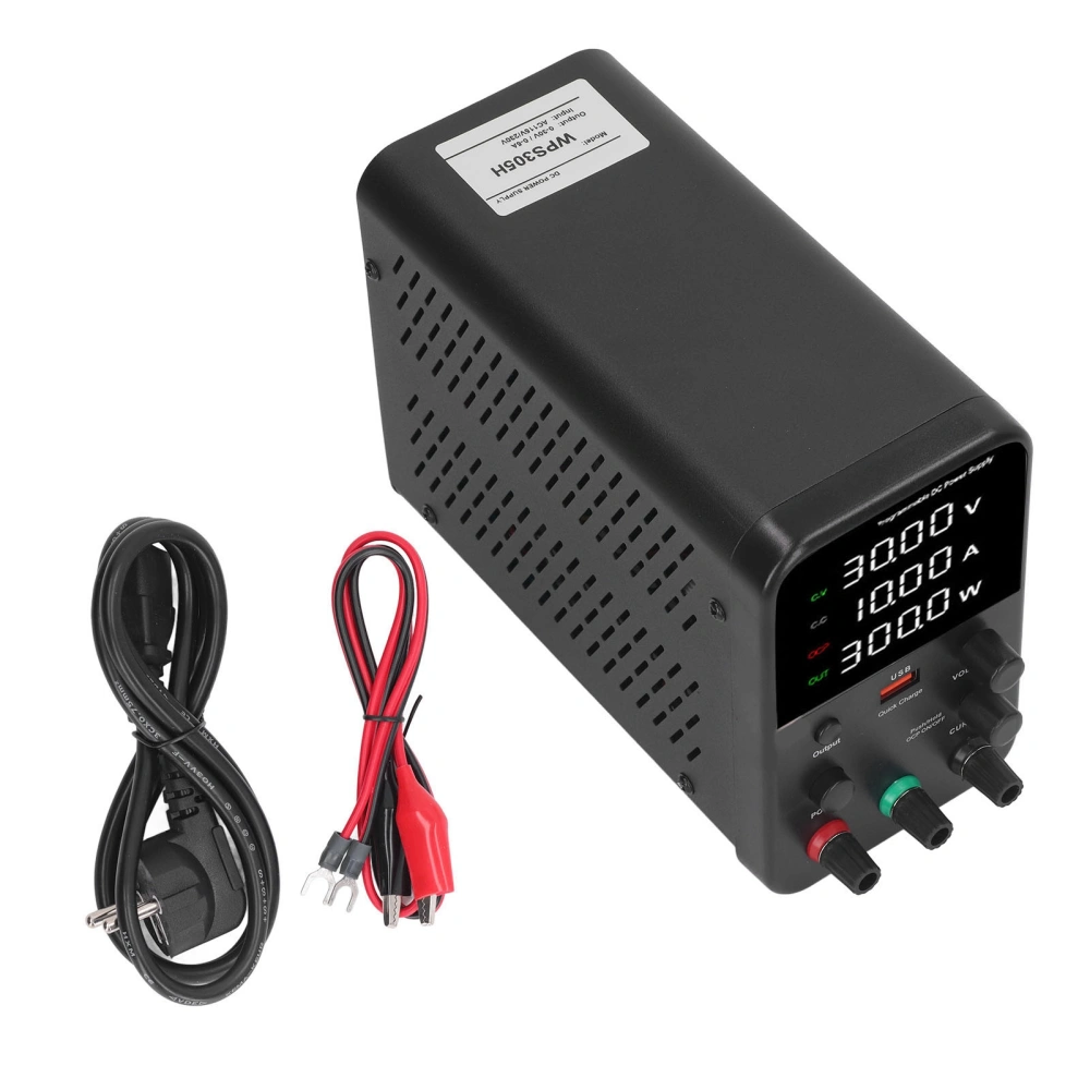 DC Power Supply 150W 0‑30V 0‑5A Adjustable USB Fast Charging Digital Display Variable Power Supply EU Plug AC230V