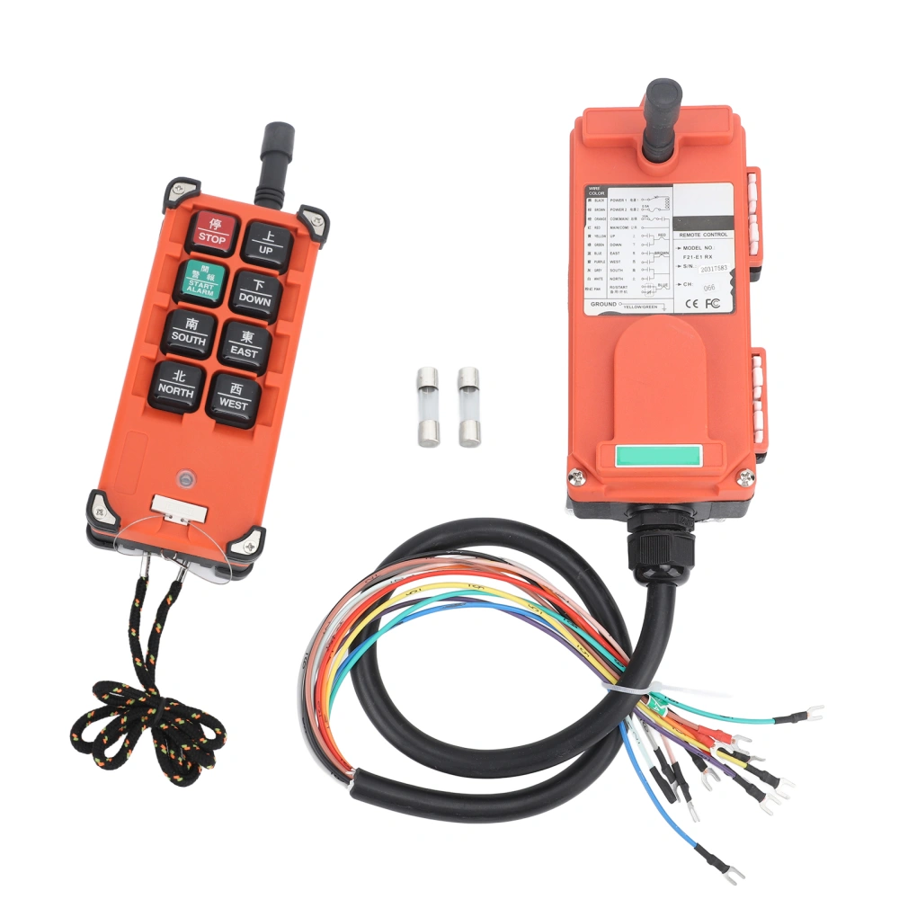 1 to 1 Wireless Crane Remote Control Stable Signal Industrial Remote Control Transmitter Receiver for Excavator Trucks 24V