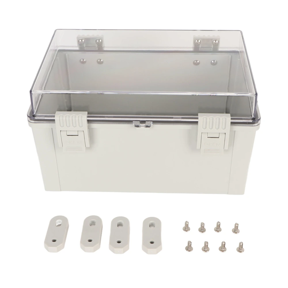 Power Distribution Box IP66 Waterproof Transparent Cover Electrical Junction Box Snap Type 300x200x170mm