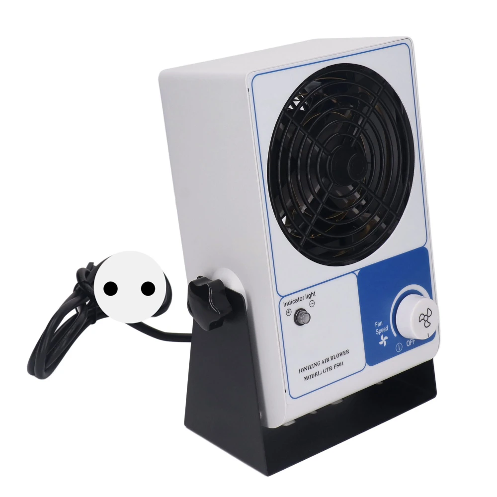 Desktop Ionizing Air Blower Industrial Anti Static Dust Removal Adjustable ESD Ionizer Fan for Production Lines EU Plug 220‑240V