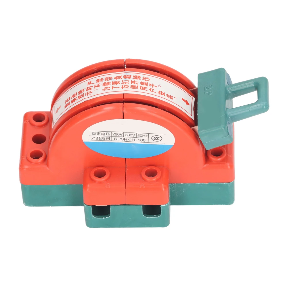 2 Pole Knife Switch Double Throw Disconnect Switch Electrical Load Switch with Fastening Rings 380V