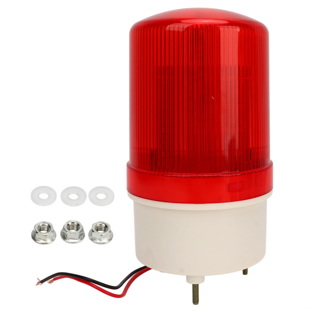 Industrial LED Rotating Strobe Beacon Light Electrical Revolving Signal Light Silent Alarm for Emergency Warning Red 12V