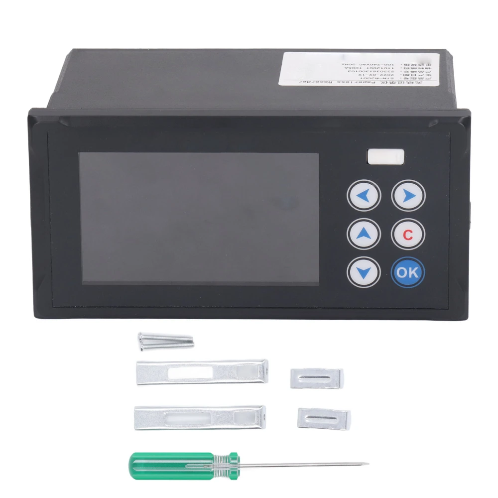 Multi Channel Paperless Recorder 4in 2 Alarm RS485 USB Industrial Curve Data Temperature Humidity Inspection 100‑240V