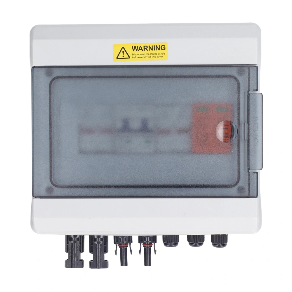 DC1000V PV Combiner Box Waterproof 2 in 1 Out Solar Combiner Box with 15A Fuse 32A Circuit Breaker for Power Generation