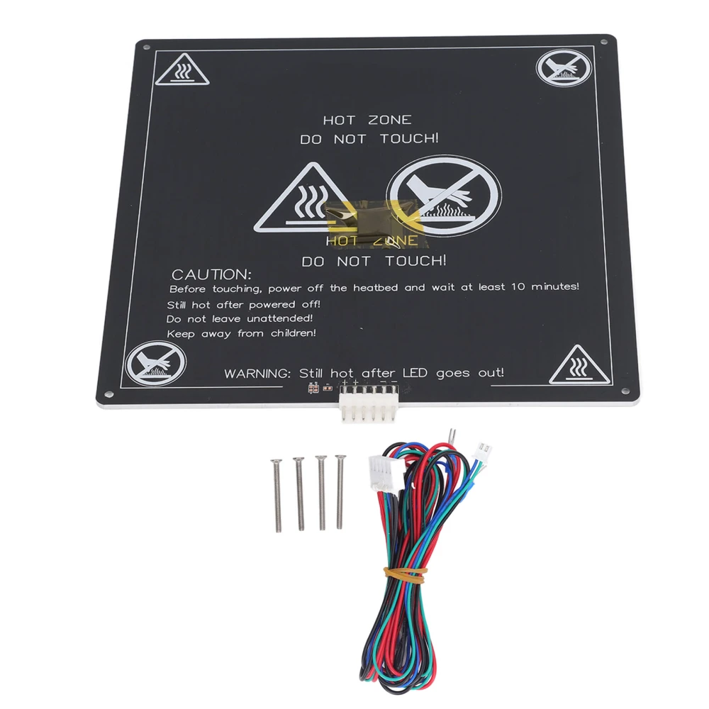 12V 1.2Ω 3D Printer Aluminum Plate with Hotbed Cable Heated Bed Printing Platform for A8 A6 A2 220x220x3MM