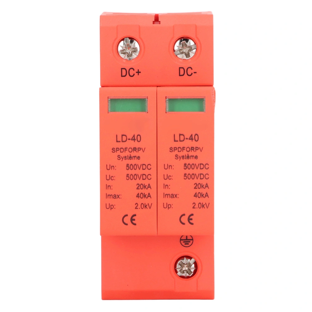 PV Surge Protection Device Photovoltaic Circuit Breaker Protector 2P 20‑40KA DC 500V