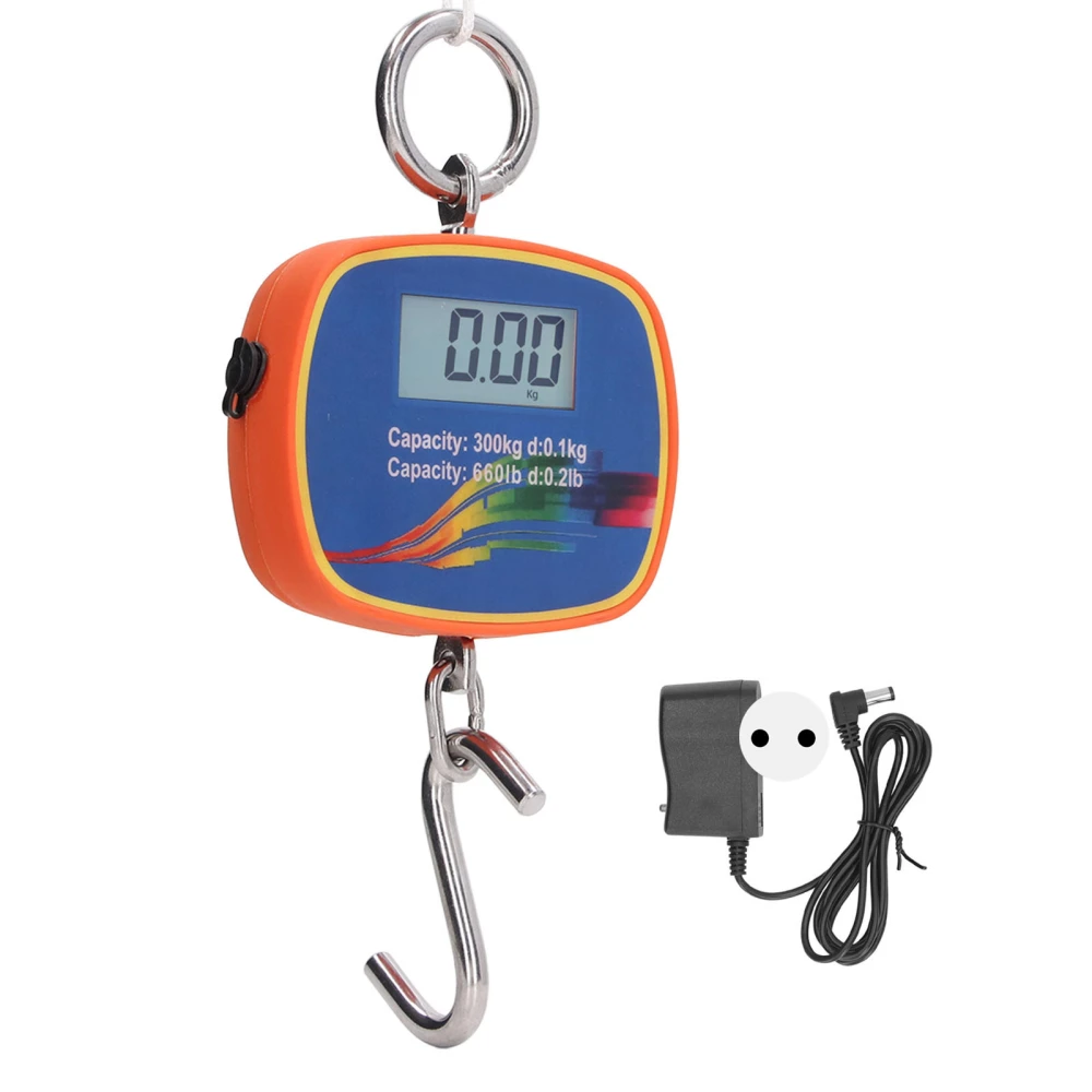 Electronic Hook Scale LCD Dual Display 600LB Imjdustrial Handheld Digital Fish Scale