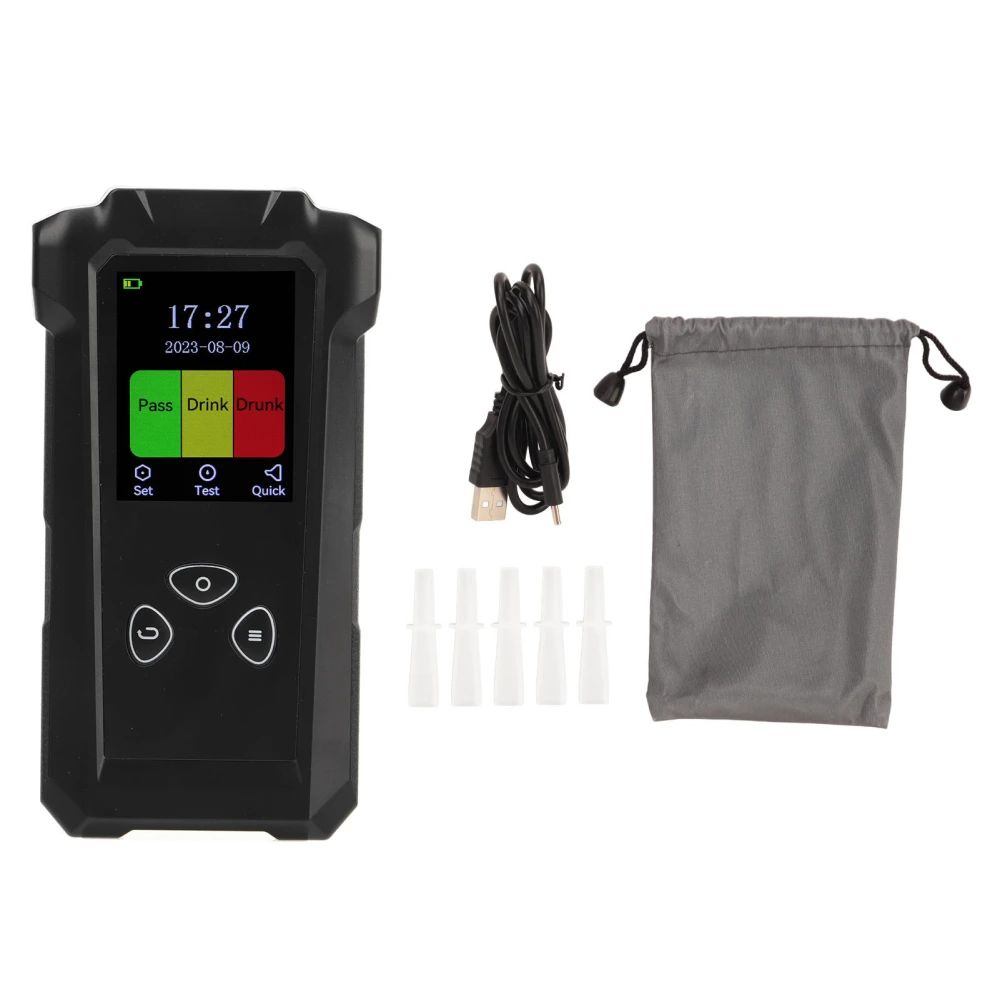 Handheld Drunk Tester Voice Version High Accuracy Blowing Breath Detector for Traffic Inspection 0.000‑2.500mg/L