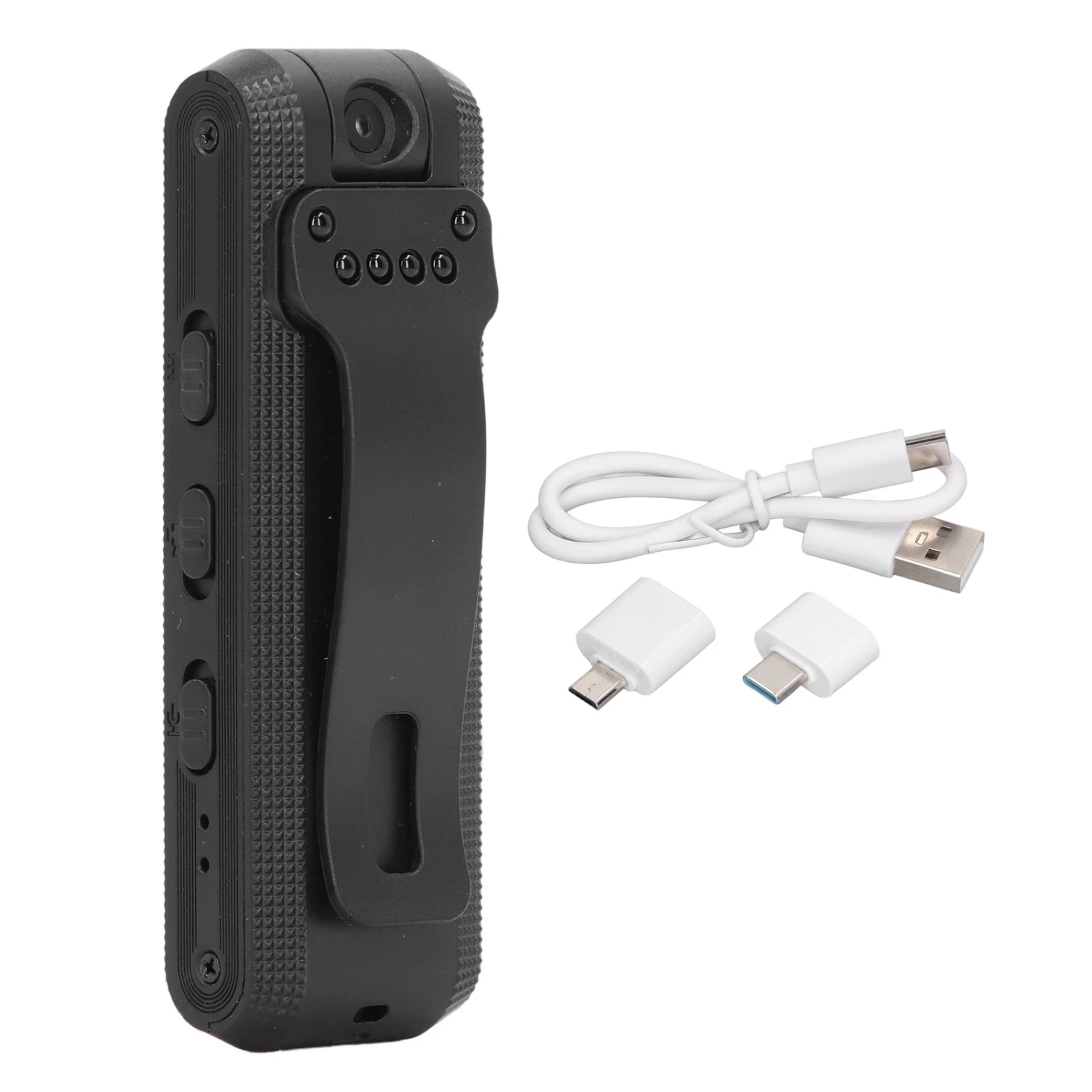 HD Camera 180° Rotatable Anti Shaking Back Clip Auto Save Record Camera Meeting Recorder for Office Warehouse
