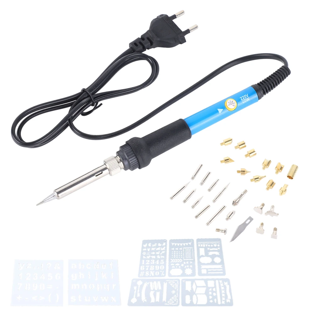 Electric Soldering Iron Set with Rubber Handle Stamping Engraving Plate Soldering Iron Kit