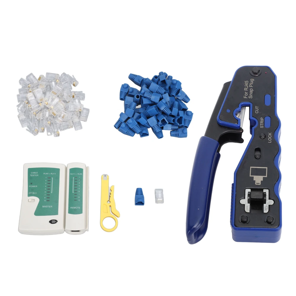 RJ45 Network Cable Tester Wire Crimper Pliers Ethernet Registered Jack Wire Cutting Stripping Crimping Tool Kit