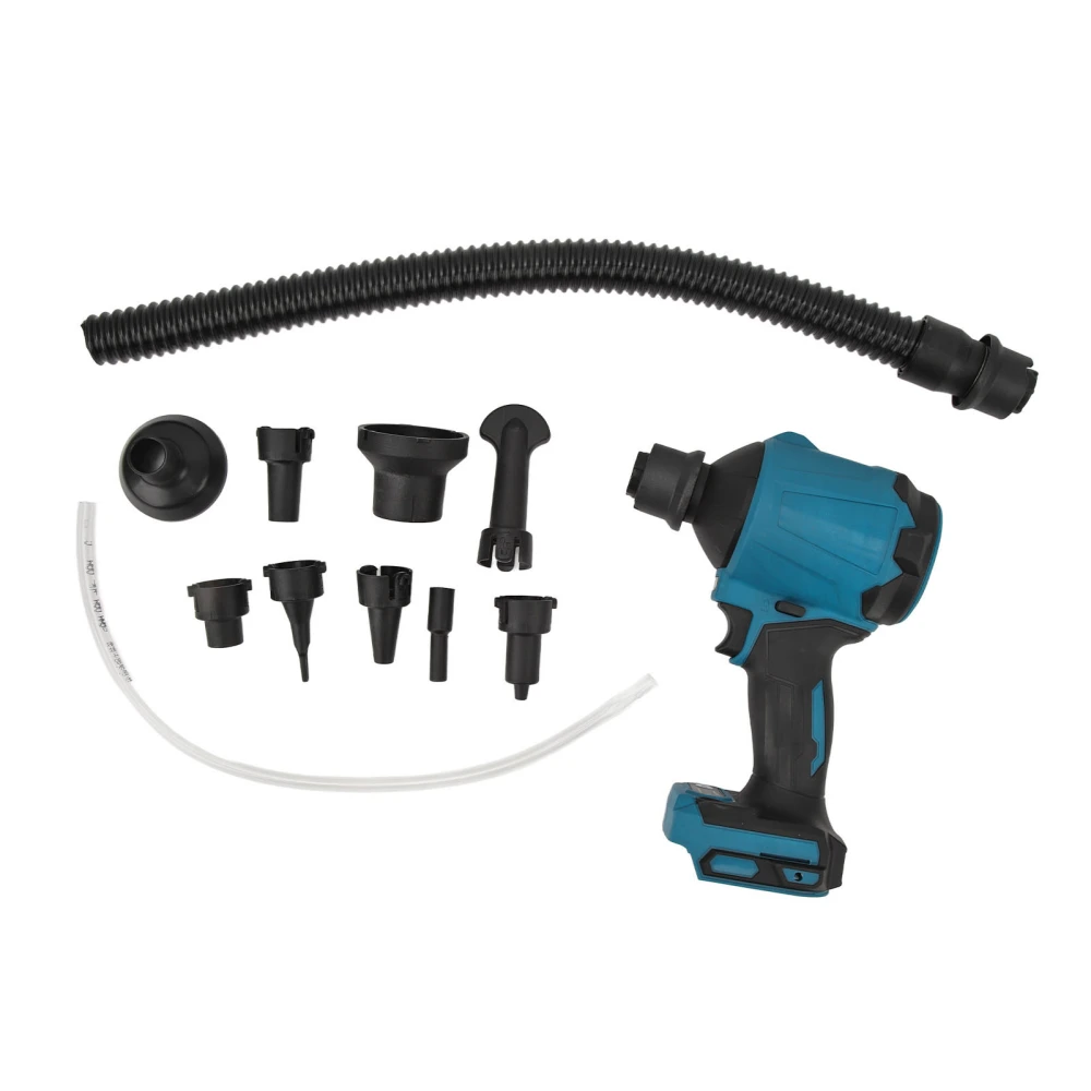 Cordless Air Gun Wind Speed Adjustable Anti Slip Handle Battery Powered Air Gun with 7 Nozzles 2 Hoses for BL1830