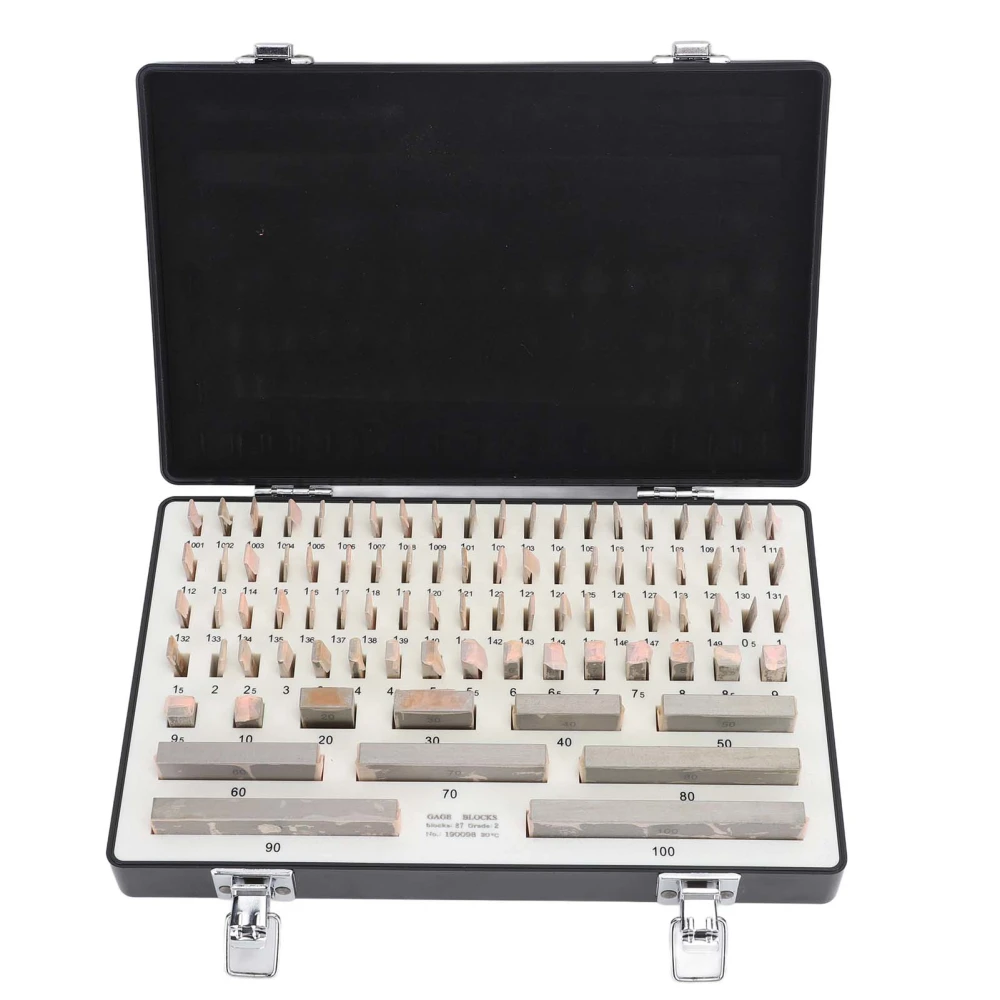 87PCS Gauge Block Set Industrial Rectangular Steel Gage Block Set with Toolbox for Measurement