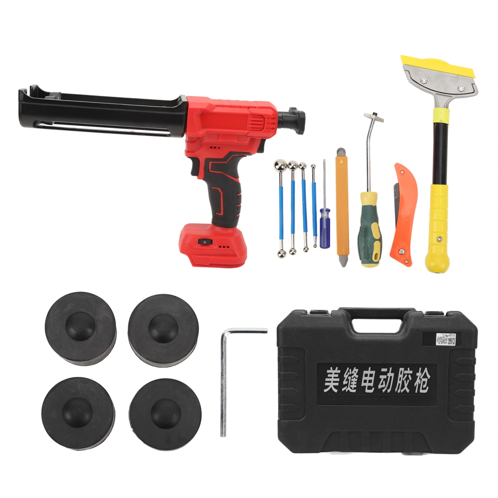 Cordless Caulking Gun 6 Level Speed 800N Thrust Sealant Caulk Gun with LED Light for Sealing