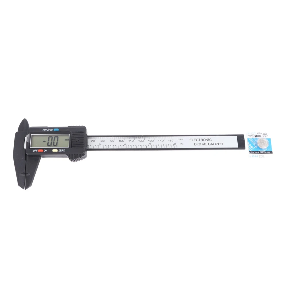 Electronic Digital Caliper Measuring Tool with Telescopic Rod 150mm 0.1mm Plastic