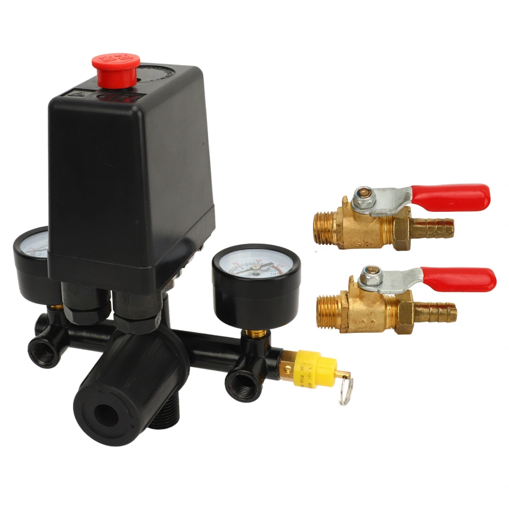 Air Compressor Pressure Switch Control Valve Accurate Control Easy Adjustment Pressure Switch with Union Ball Valve