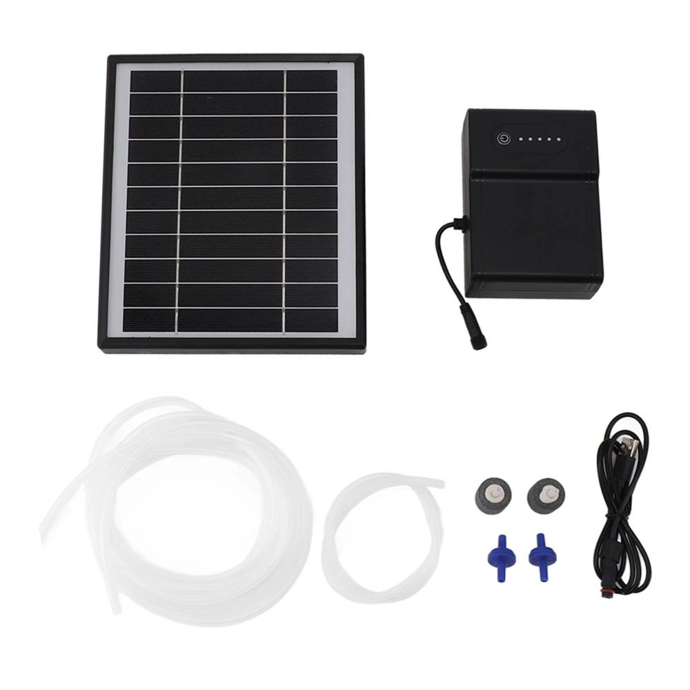 Split Type Air Pump Oxygenator Dual Air Hole DC Solar Powered Air Pump Kit for Indoor Water Tank